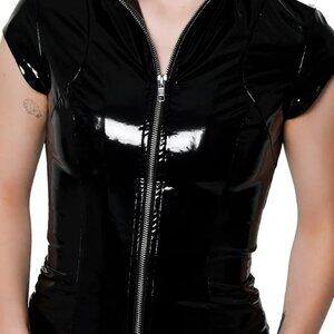 NEW Forest Ink Video Vixen PVC Top, size S, free NEW headband!